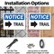 Signmission Trail (Right Arrow), 24 in W x Rectangle, Plastic OS-2PACK-NS-P-1824-L-18711 - alternate 7